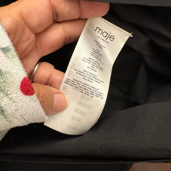 MAJE Inola High Neck Cotton Romper In Black (SD2) - Picture 10 of 11